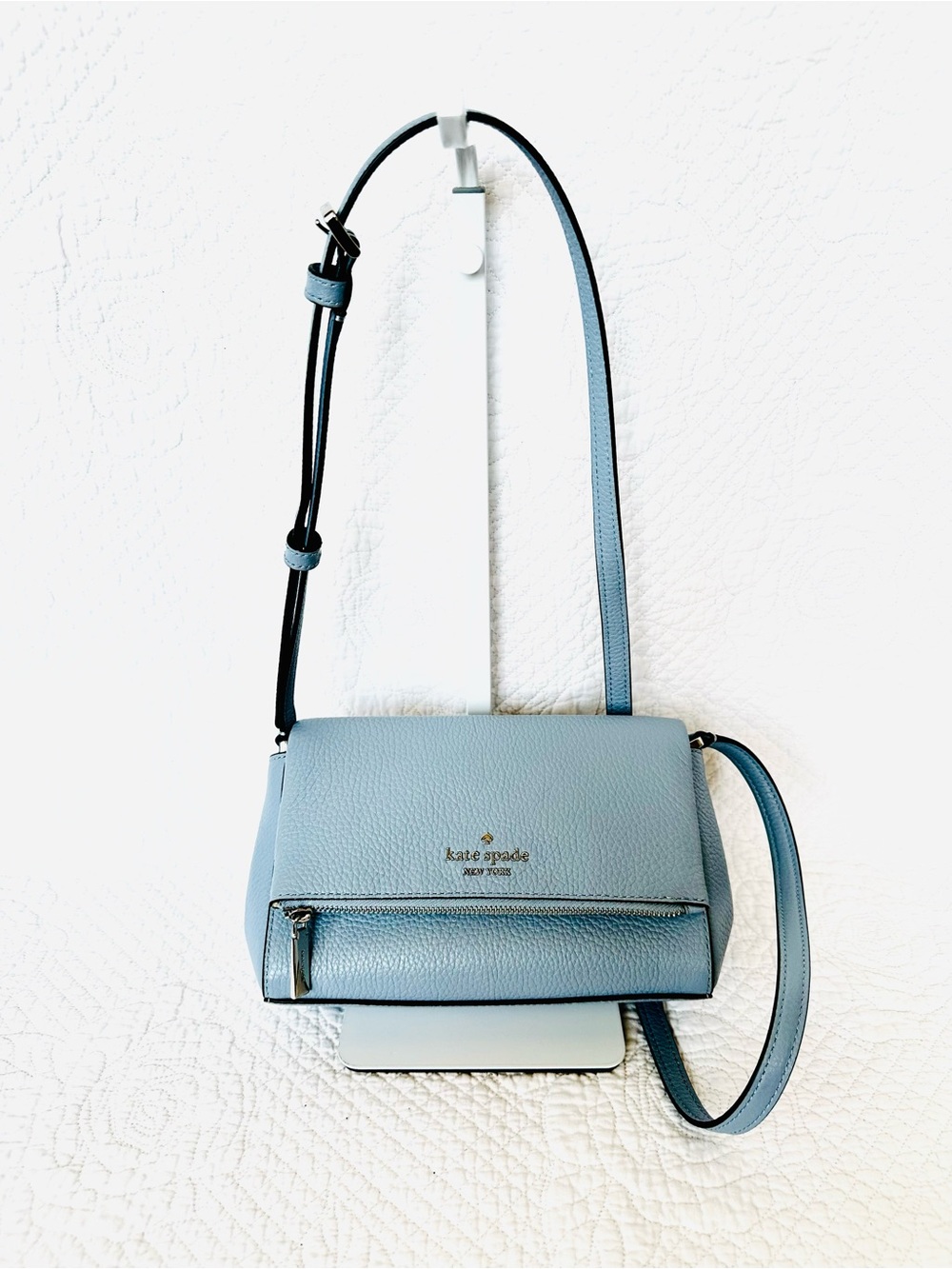 kate spade Blue Pebbled Leather Crossbody Bag